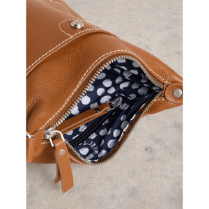 White Stuff Mini Leather Fern Crossbody